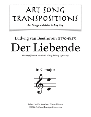 Book cover for BEETHOVEN: Der Liebende, WoO 139 (transposed to C major)