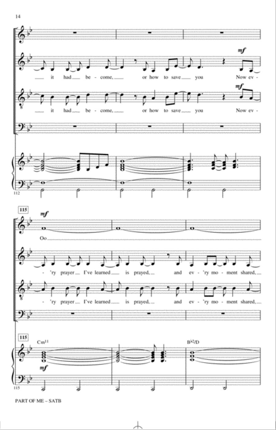 Part Of Me (from Dear Evan Hansen) (arr. Roger Emerson) 4-Part scores gallery preview page 13