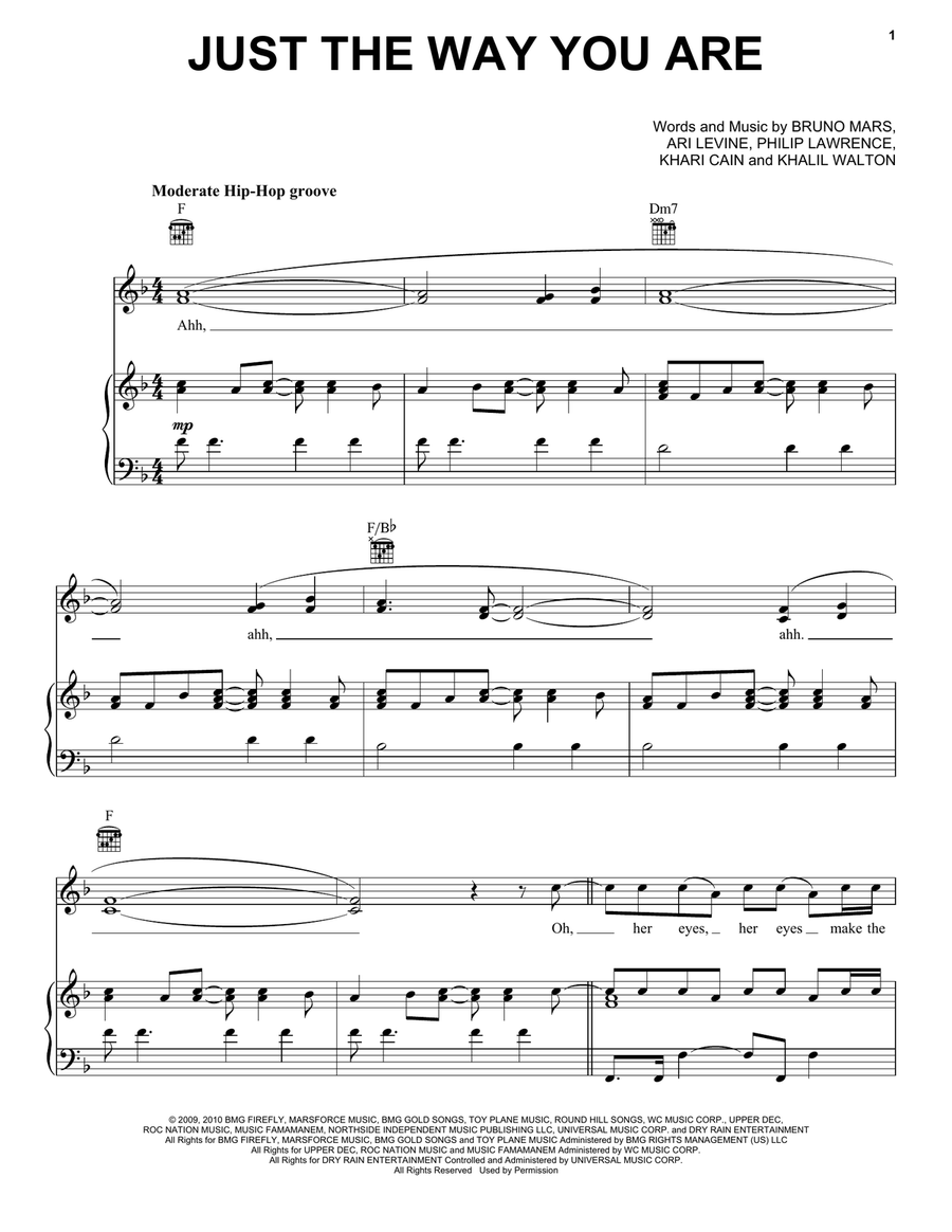 Just The Way You Are Acoustic Guitar scores gallery preview page 1