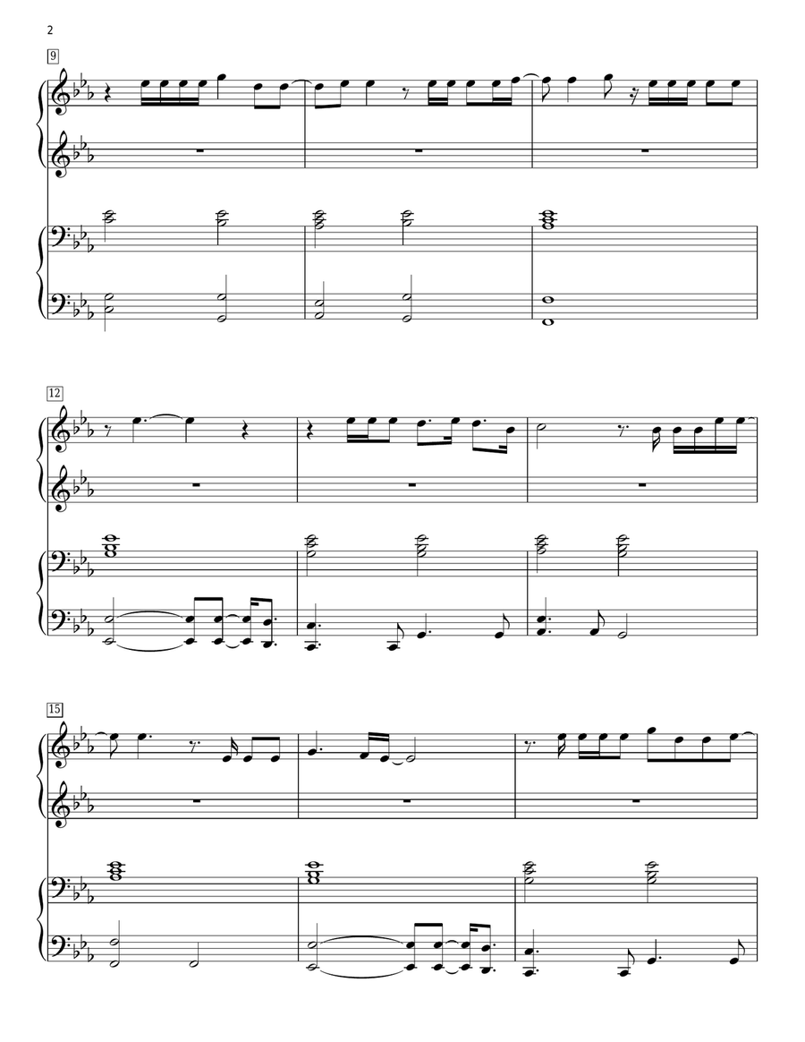 When We Were Young Piano Duet scores gallery preview page 2