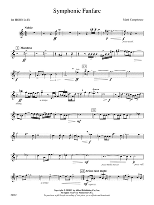 Symphonic Fanfare: (wp) 1st Horn in E-flat