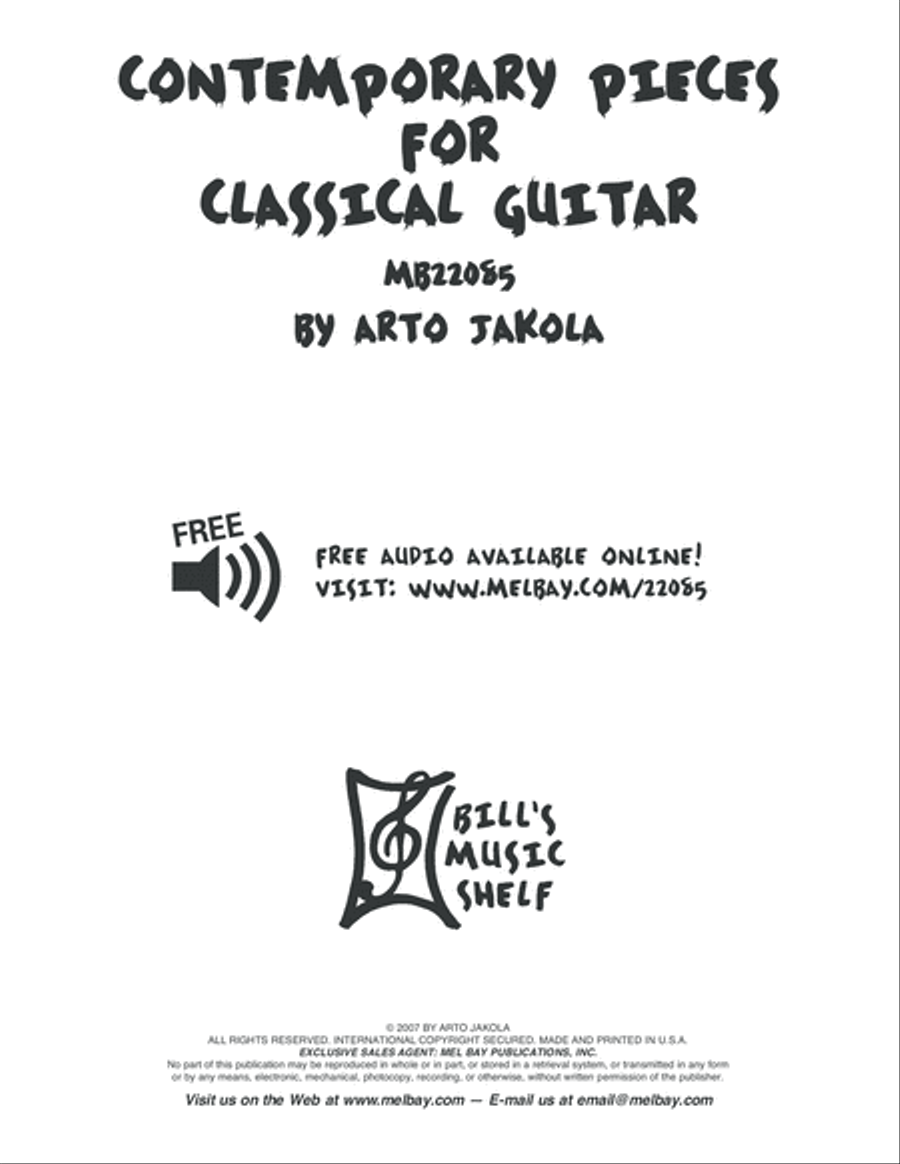 Contemporary Pieces for Classical Guitar Acoustic Guitar scores gallery preview page 2