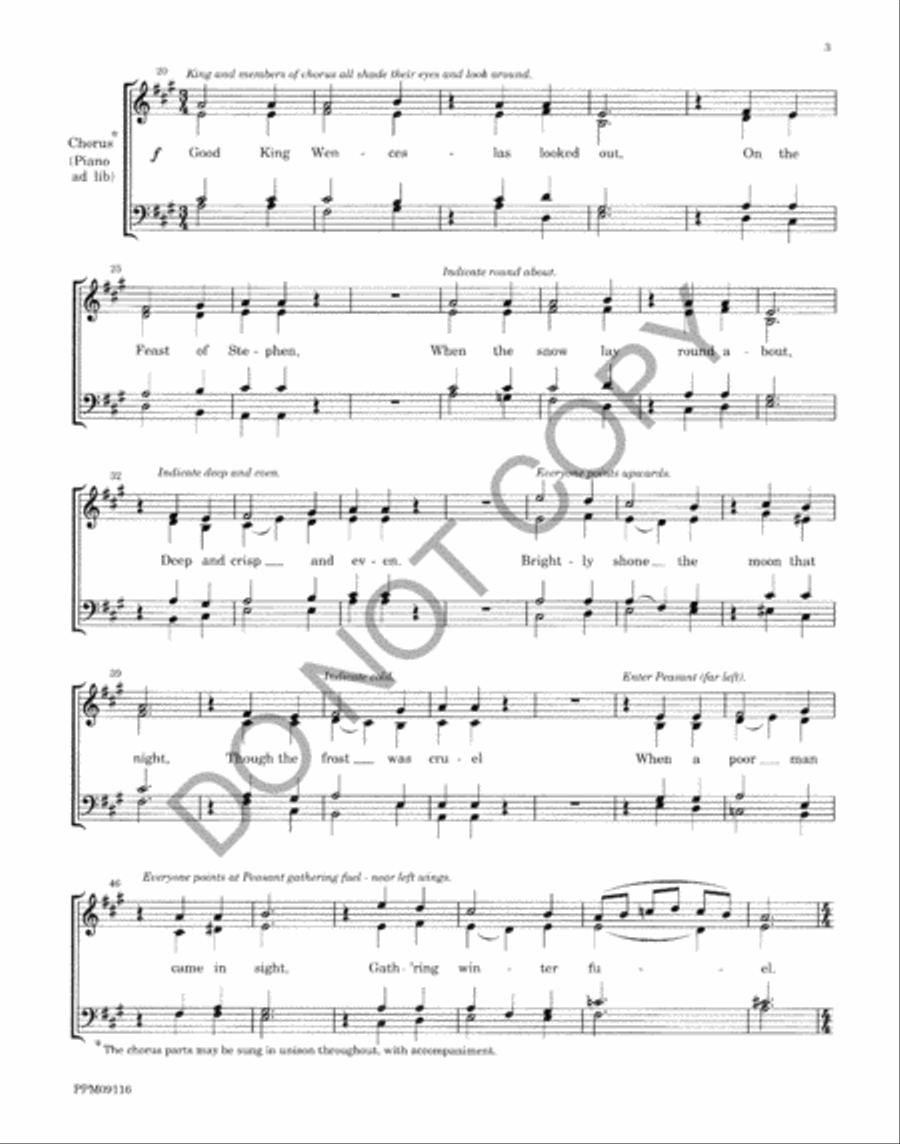 Good King Wenceslas 4-Part scores gallery preview page 6