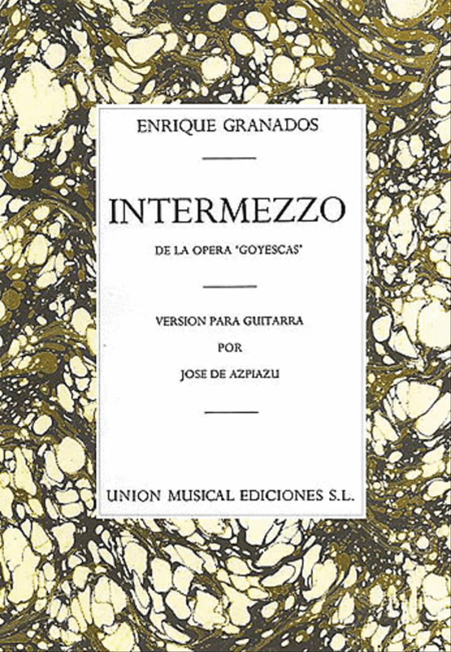 Granados Intermezzo From Goyescas (azpiazu) Acoustic Guitar scores gallery preview page 1