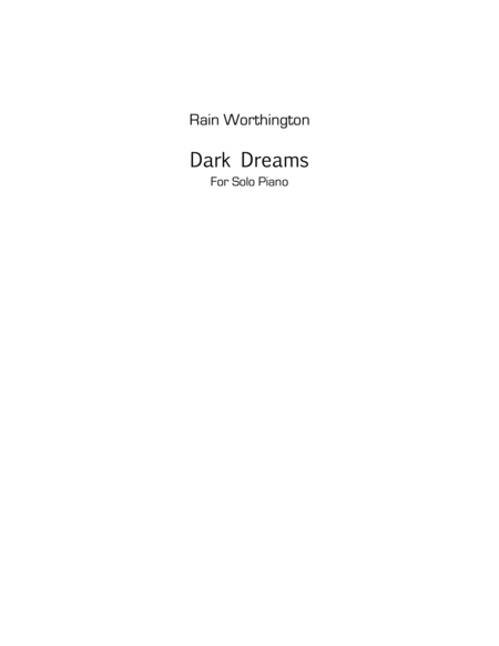 Dark Dreams – for piano image number null