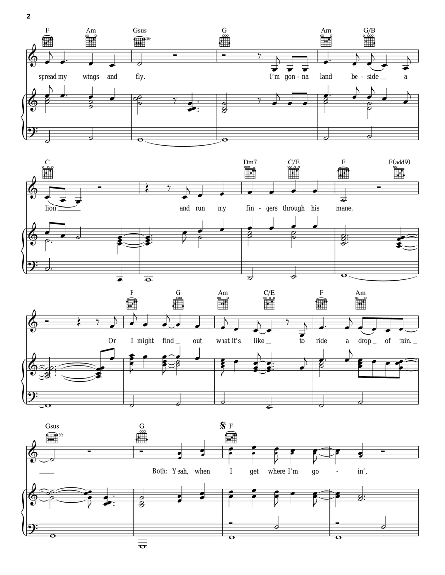 When I Get Where I'm Goin' Piano, Vocal, Guitar scores gallery preview page 2