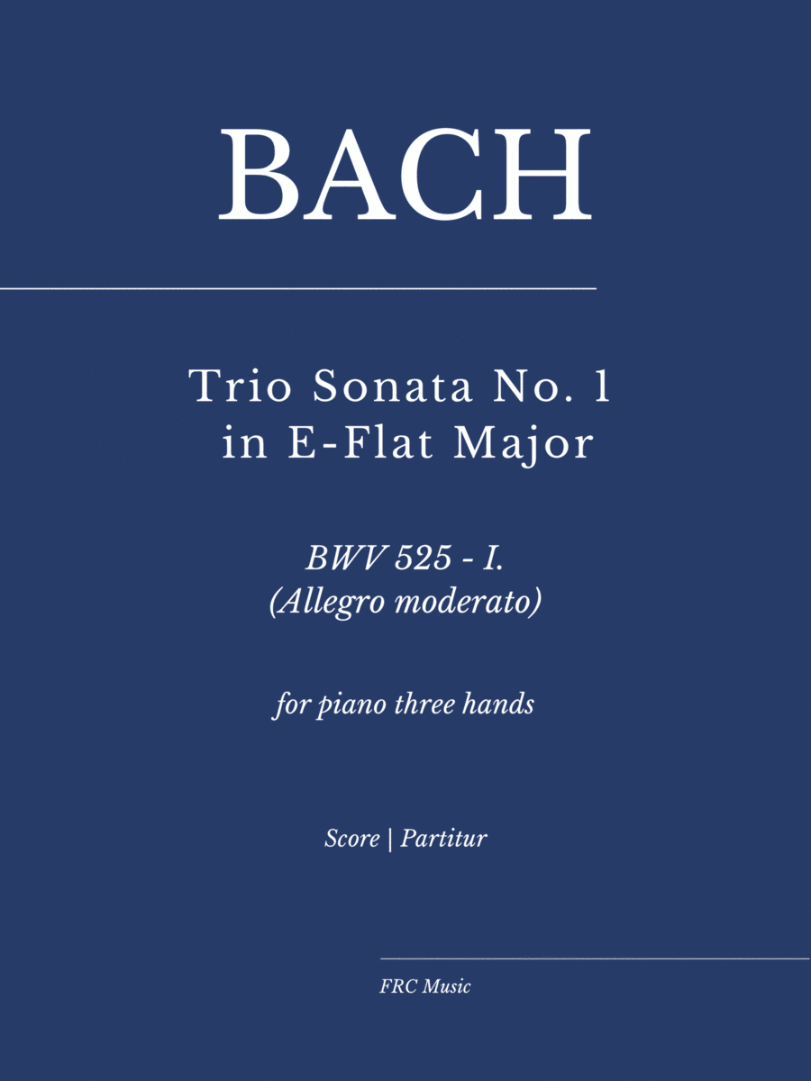 Bach: Trio Sonata No. 1 in E-Flat Major, BWV 525 - I. (Allegro moderato) 1 Piano, 4-Hands scores gallery preview page 1