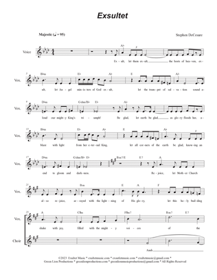 Exsultet (Solo with Unison Choir) (Lead Sheet - Vocal Edition)