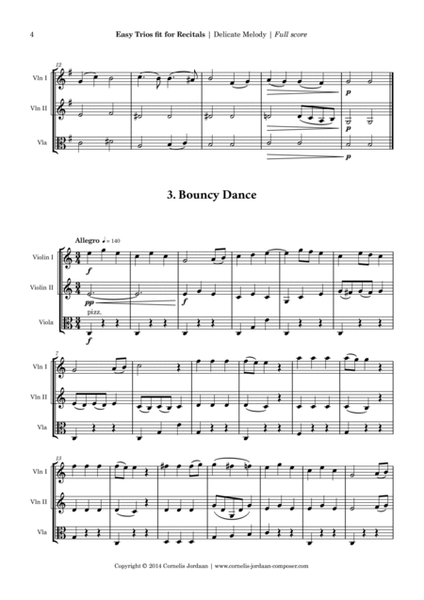 Easy Trios fit for Recitals, for 2 violins & viola