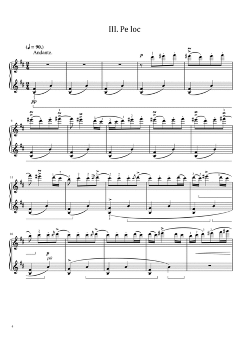 Béla Bartók - Romanian Folk Dances, Sz.56 - 6 dances - Original With Fingered For Piano Solo image number null