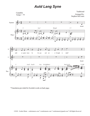 Auld Lang Syne (Vocal Quartet - (SATB)