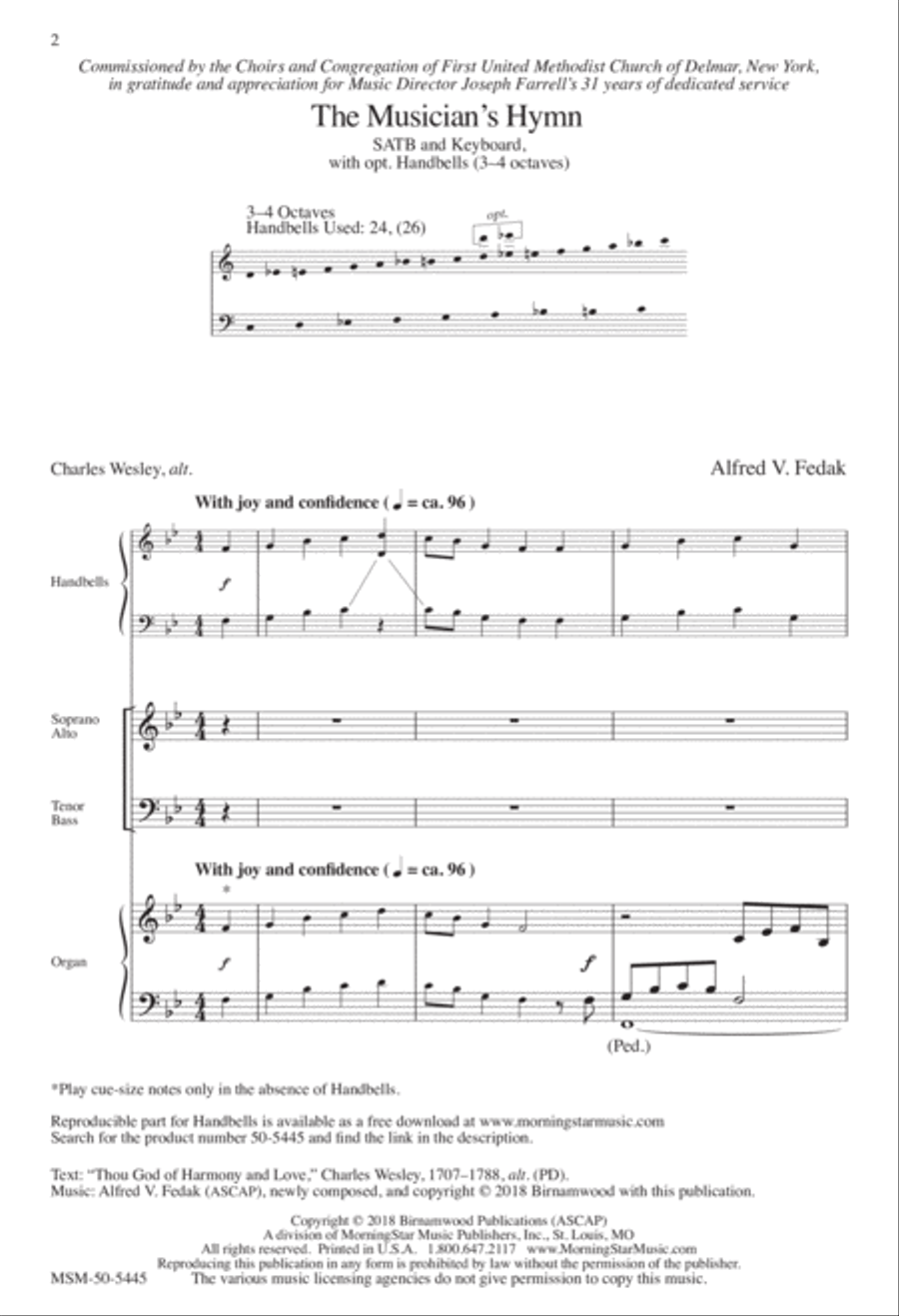 The Musician's Hymn 4-Part scores gallery preview page 2