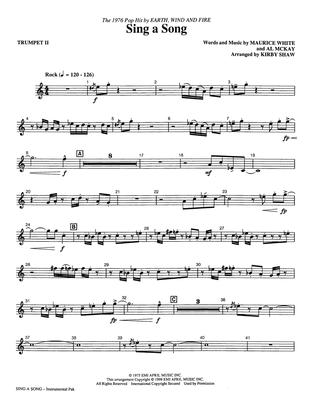 Sing A Song (arr. Kirby Shaw) - Solo Bb Trumpet 2