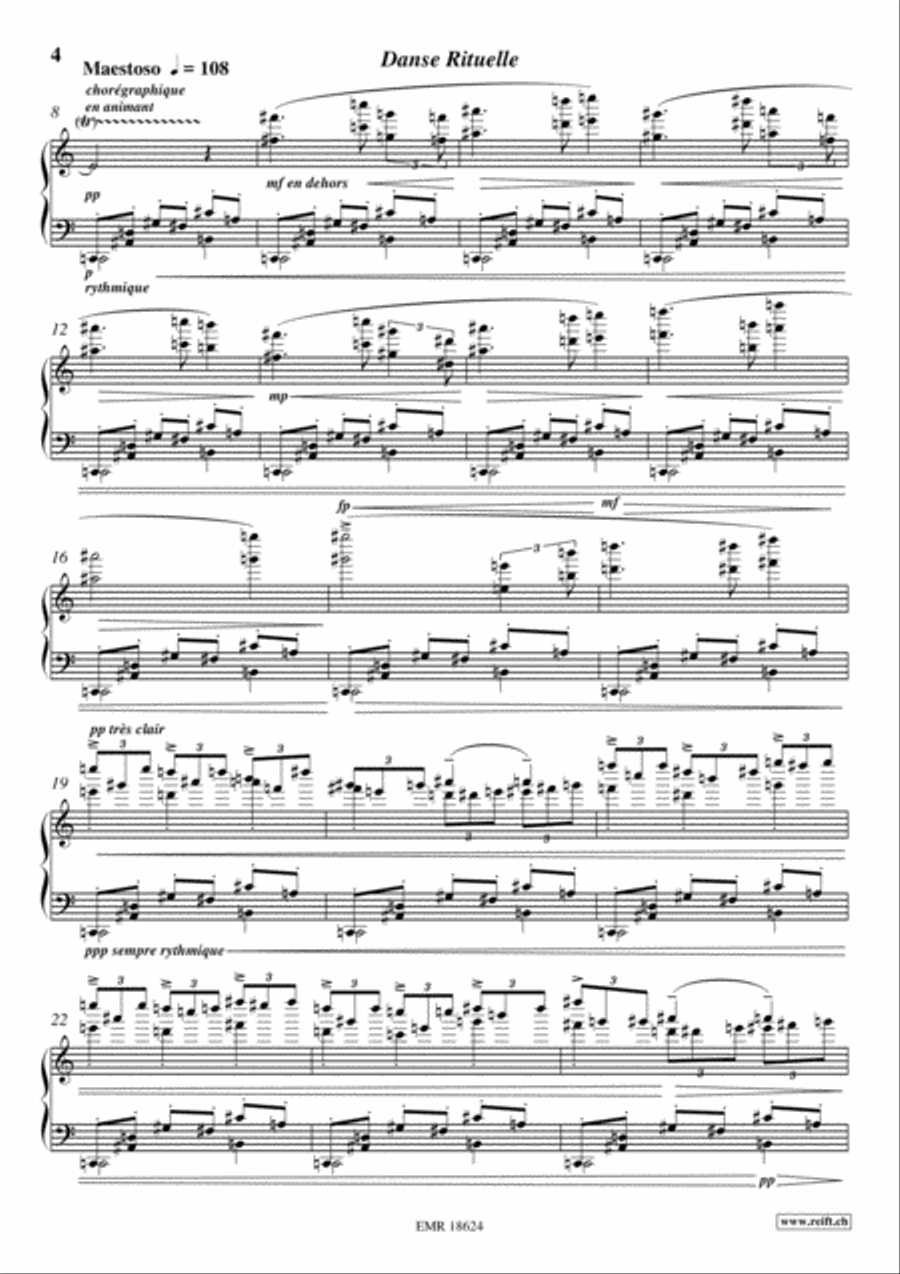 Eaux-Fortes No. 5 Piano Solo scores gallery preview page 4