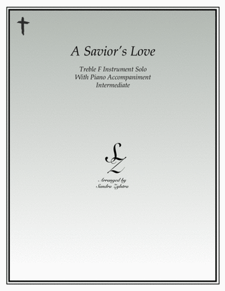 Book cover for A Savior's Love (treble F instrument solo)
