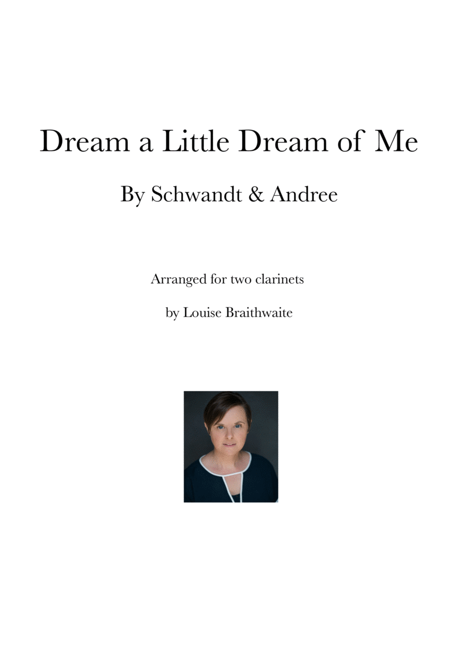 Dream A Little Dream Of Me Clarinet Duet scores gallery preview page 1