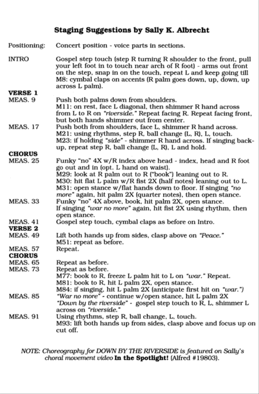 Down by the Riverside Choir scores gallery preview page 1
