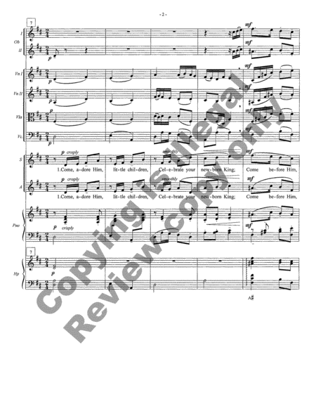 Come, Adore Him (Orchestral Score and Parts) image number null