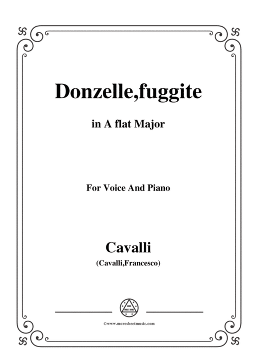 Cavalli-Donzelle,fuggite,in A flat Major,for Voice and Piano image number null