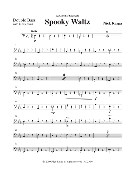 Spooky Waltz from Three Dances for Halloween - Double Bass part