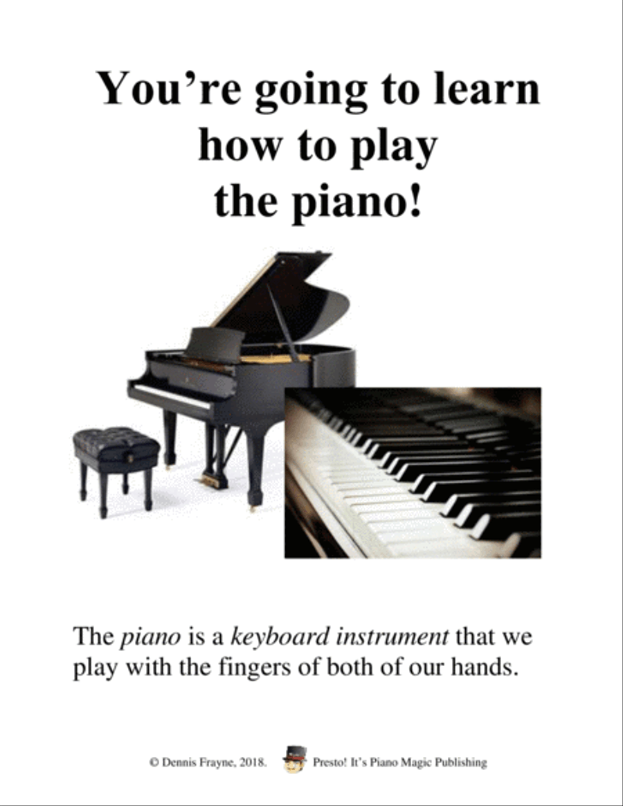 Hot Cross Buns, with Introduction to the Piano (black key notation) Voice scores gallery preview page 1