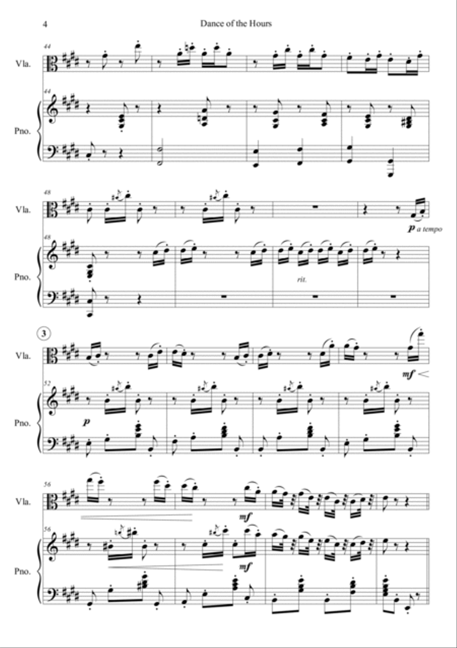 Dance of the Hours Dance of the Hours Viola scores gallery preview page 4