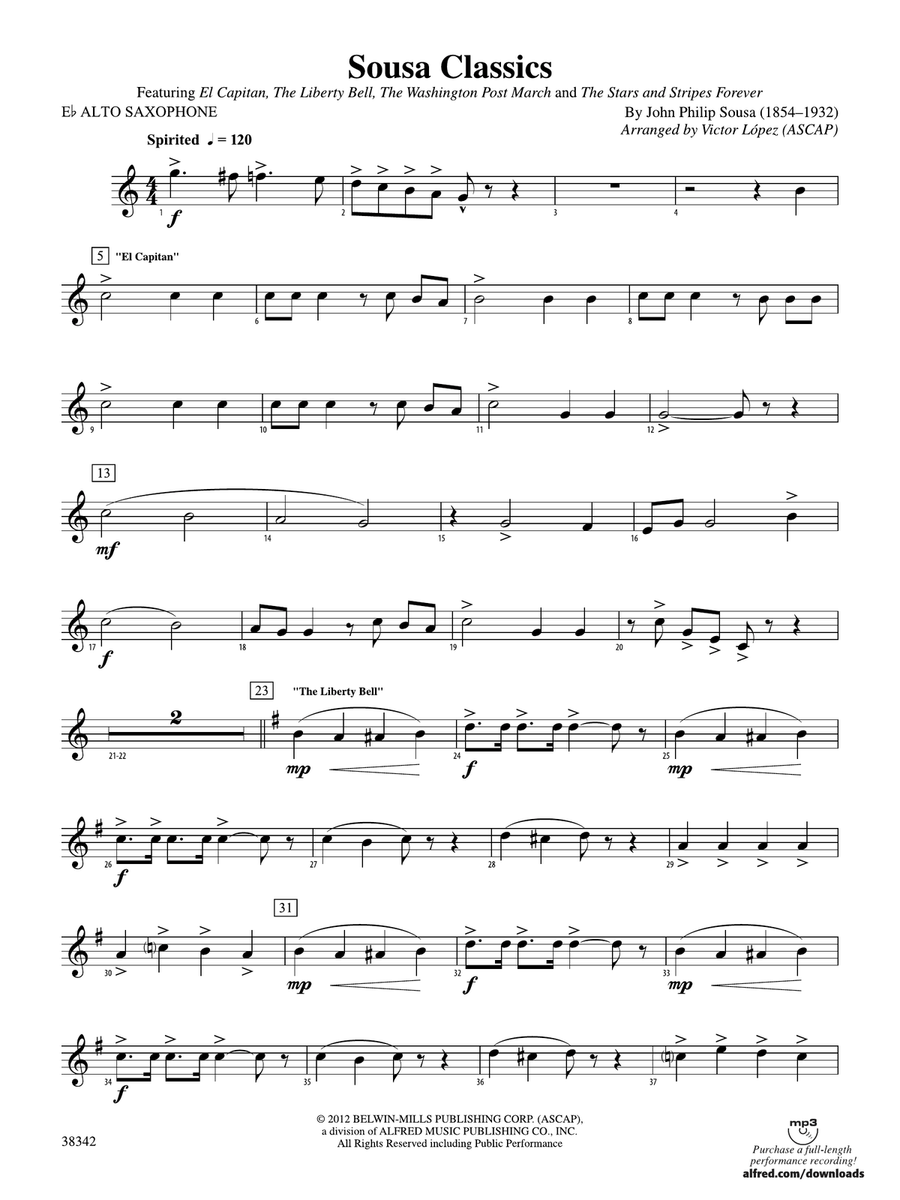 Sousa Classics: E-flat Alto Saxophone