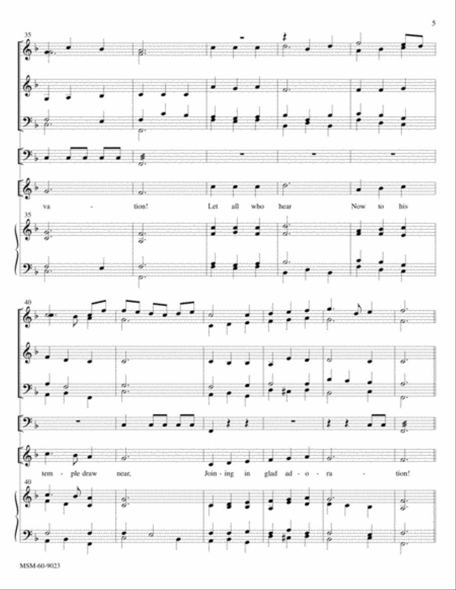 Praise to the Lord, the Almighty Choir scores gallery preview page 4