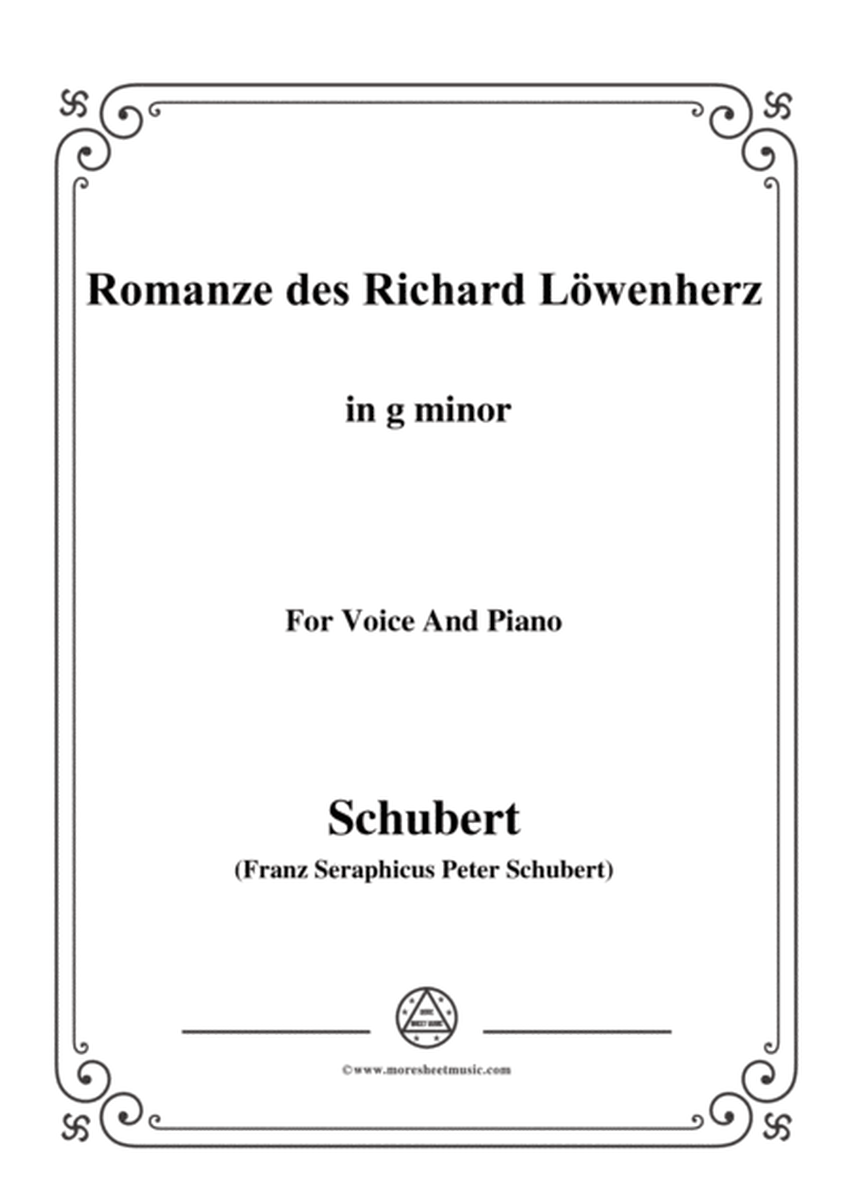 Schubert-Romanze des Richard Löwenherz,Op.86(D.907),in g minor,for Voice&Piano image number null