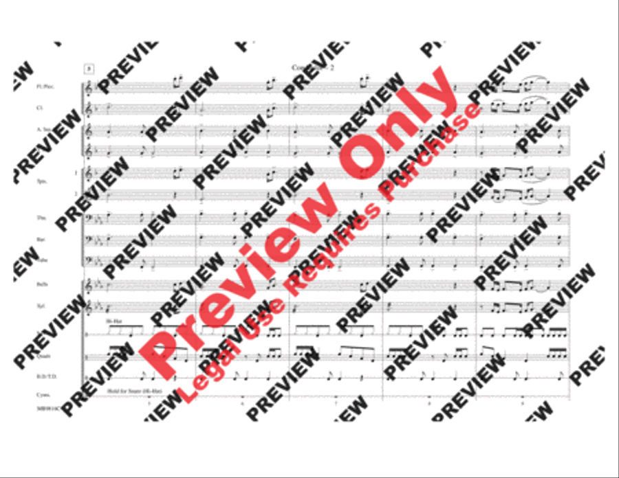Gonna Fly Now (Theme from Rocky) Marching Band scores gallery preview page 12