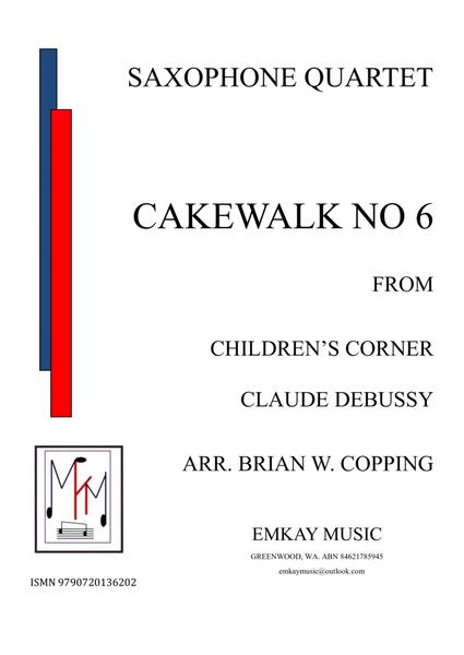 CAKEWALK NO 6 FROM CHILDREN'S CORNER - SAXOPHONE QUARTET image number null