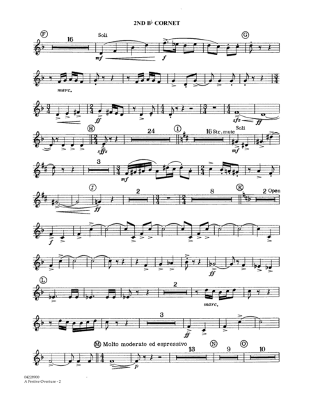 A Festive Overture - 2nd Bb Cornet 2