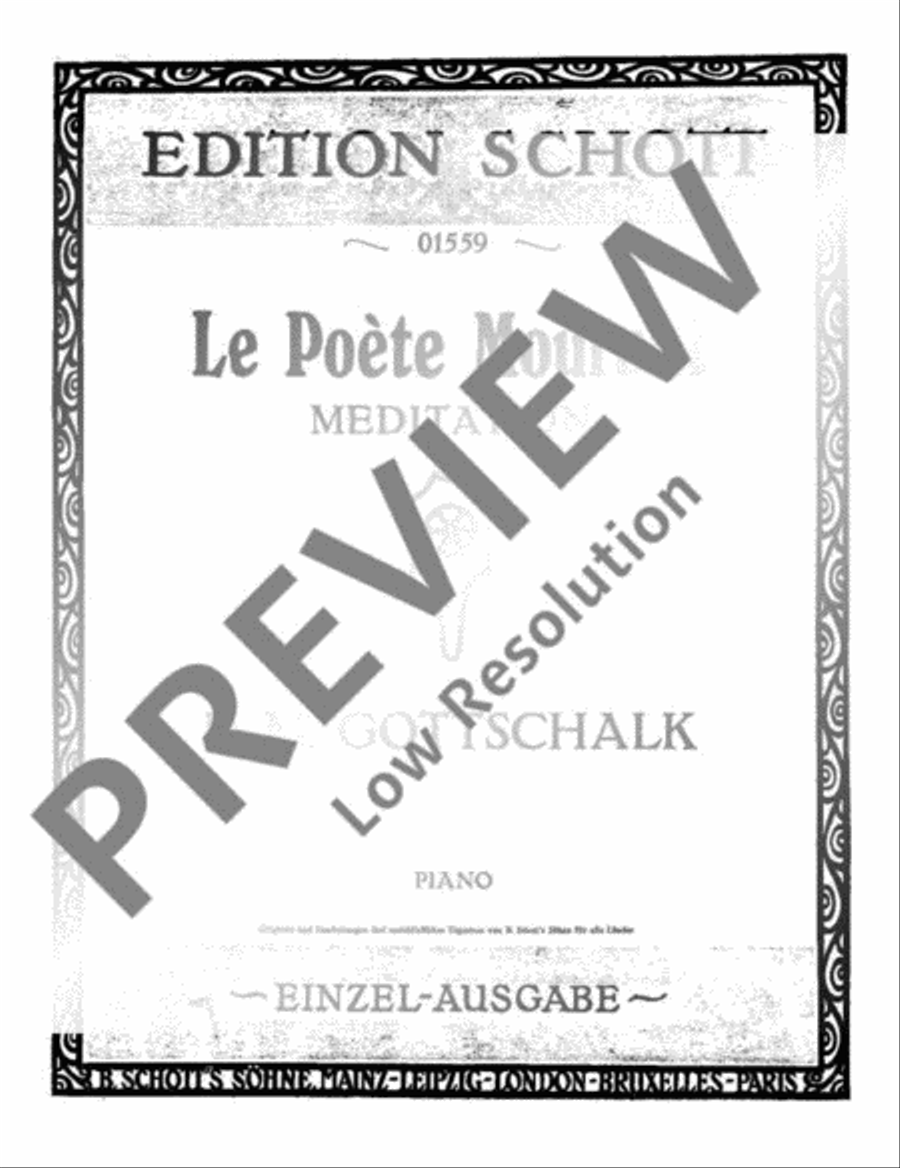 Le Poète Mourant Piano Solo scores gallery preview page 2