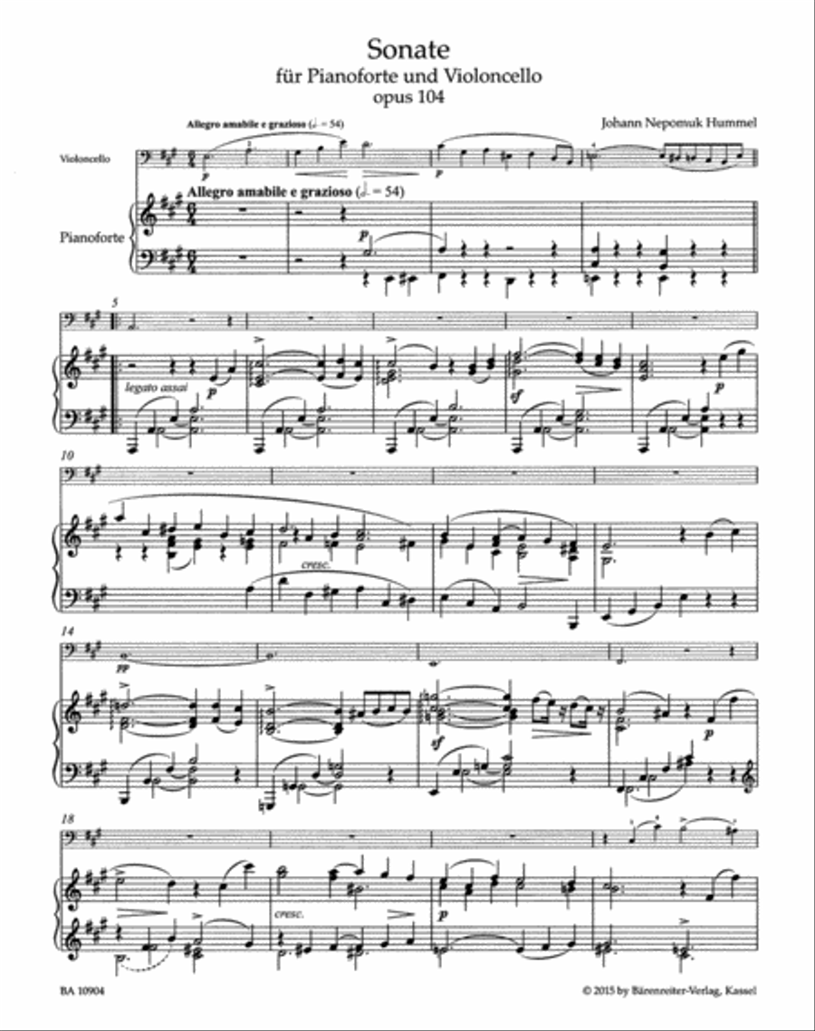 Sonata for Pianoforte and Violoncello op. 104 Piano scores gallery preview page 2