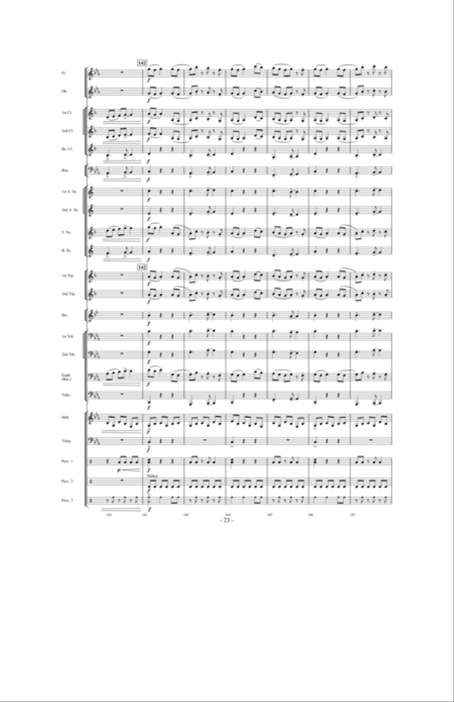 Invocation and African Dance Concert Band scores gallery preview page 22