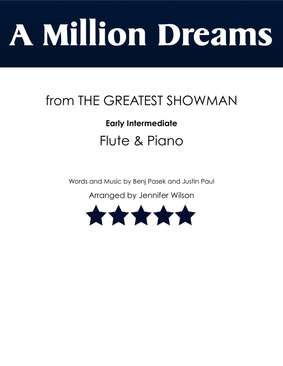 A Million Dreams Flute Solo scores gallery preview page 1