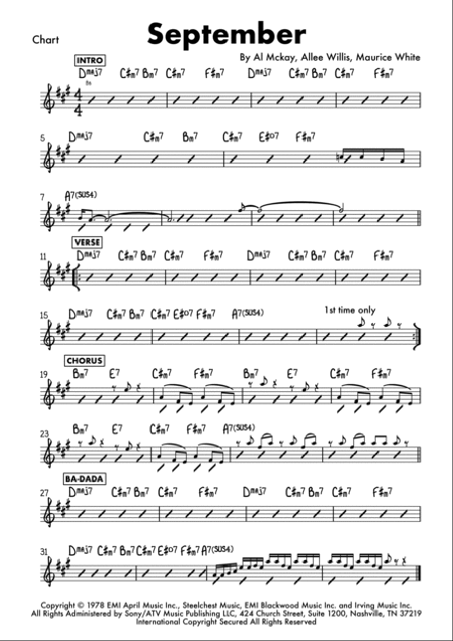 September Tenor Saxophone scores gallery preview page 3