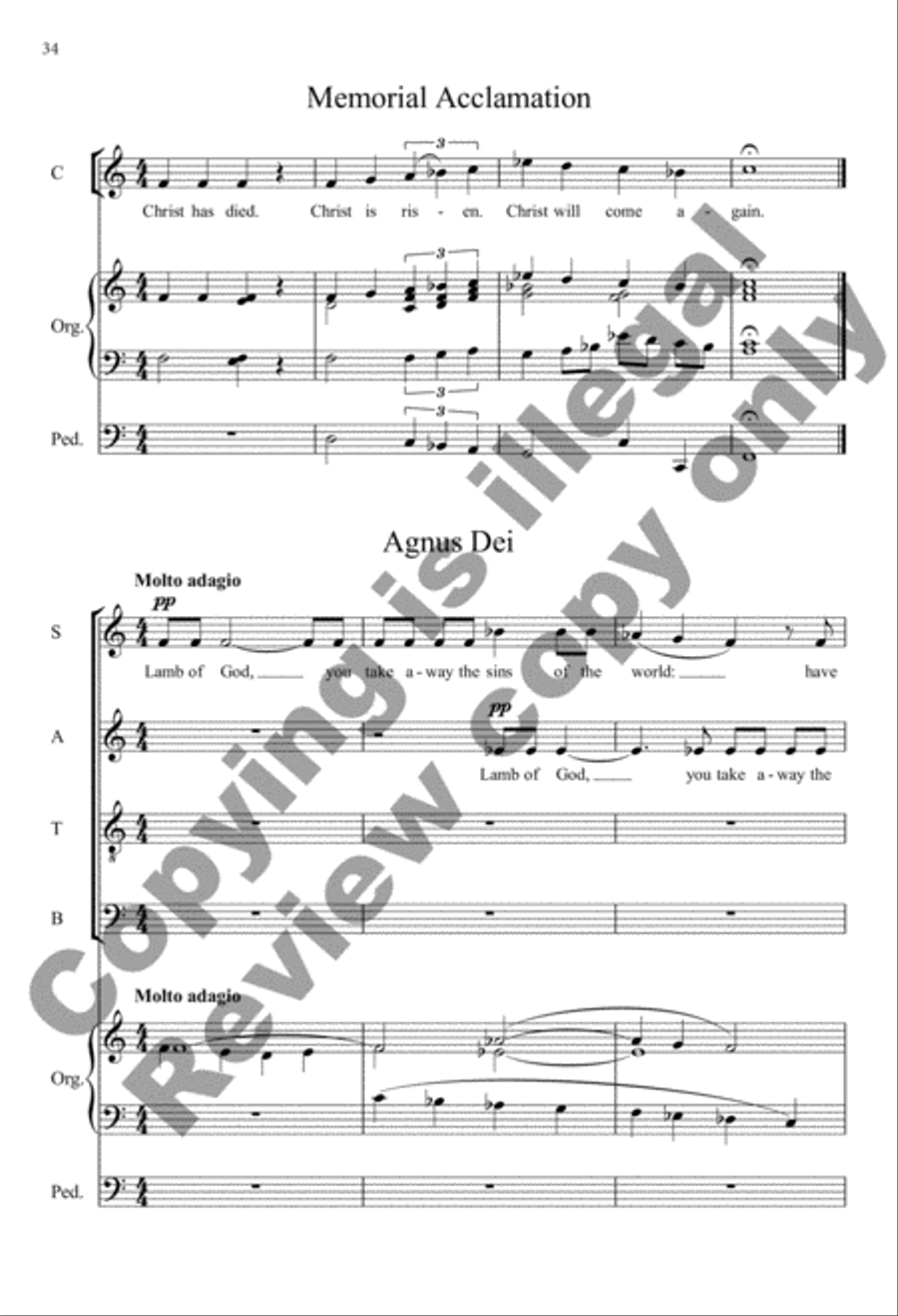 Selected Sacred Choral Works of Julian Wachner, Volume 2 4-Part scores gallery preview page 17
