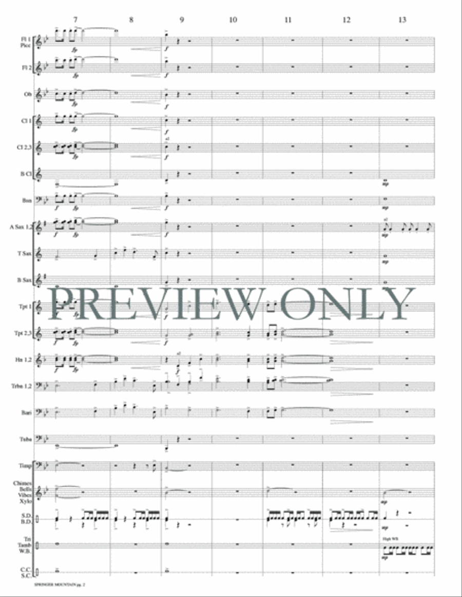 Springer Mountain Concert Band scores gallery preview page 5