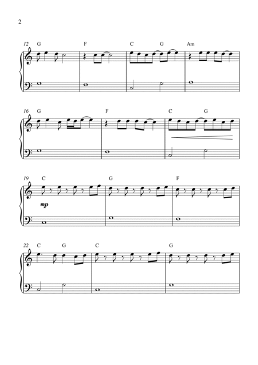 Big Big World Easy Piano scores gallery preview page 2