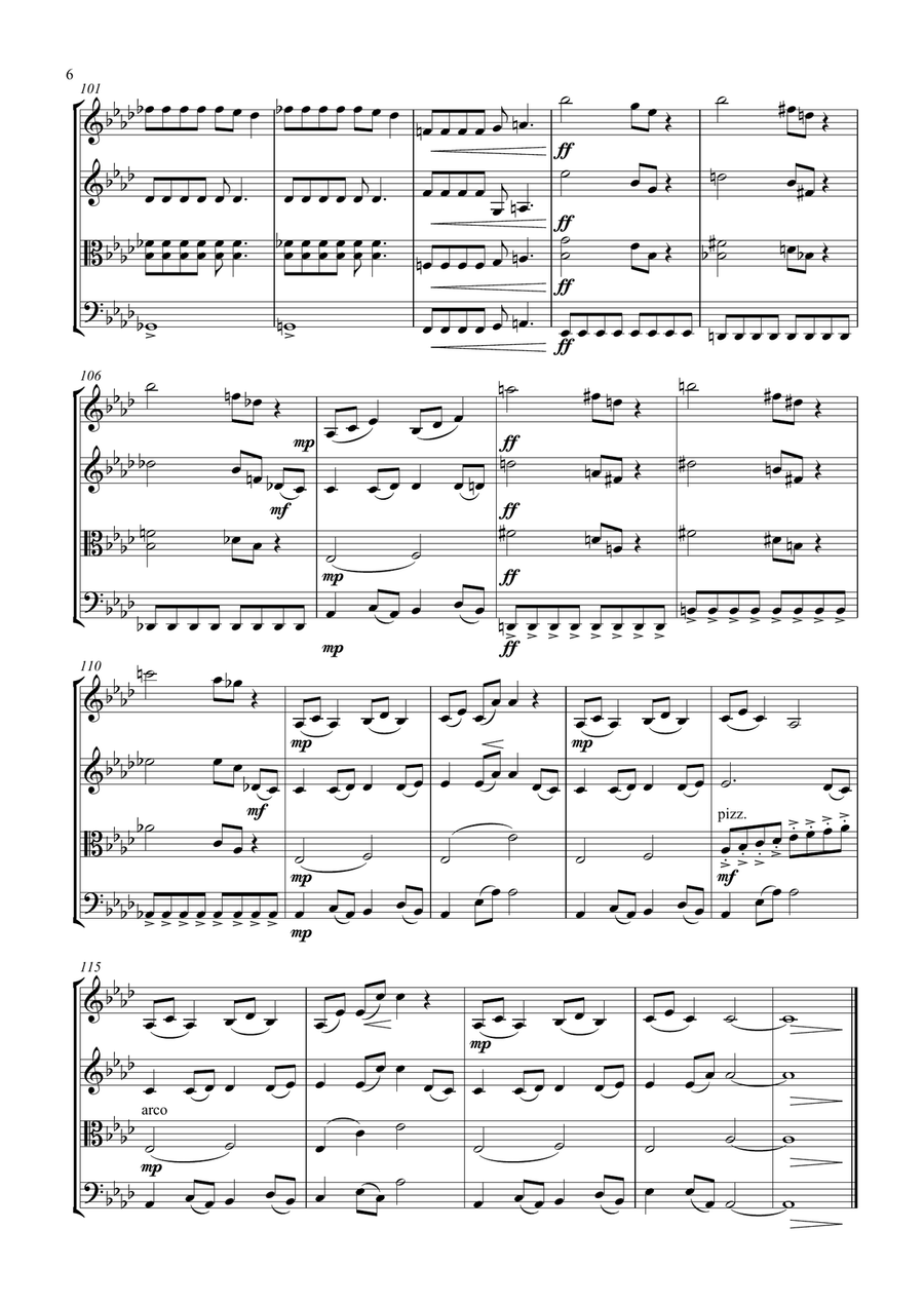 Bicycle Race String Quartet scores gallery preview page 6