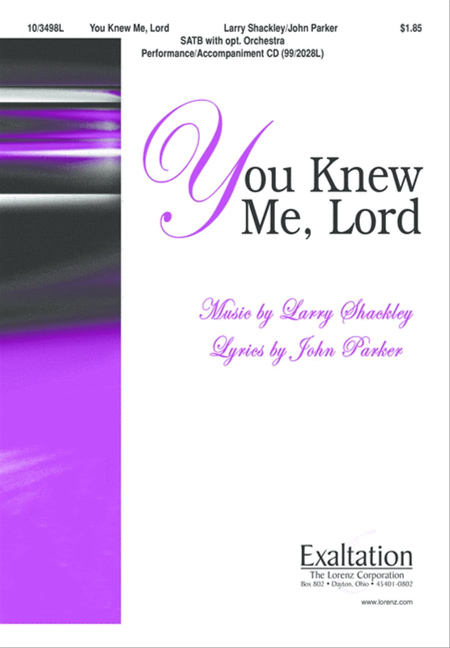 You Knew Me, Lord 4-Part scores gallery preview page 2