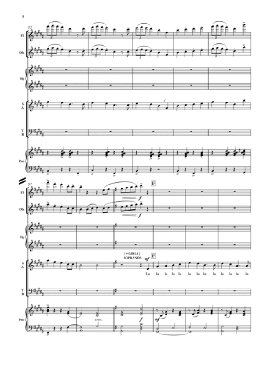 I saw three ships 4-Part scores gallery preview page 6