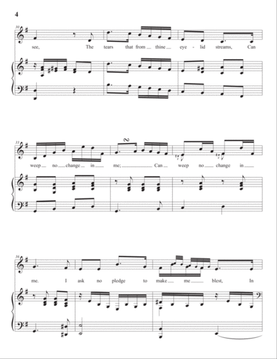NATHAN: The kiss, dear maid, thy lip has left (transposed to G major) Voice scores gallery preview page 5