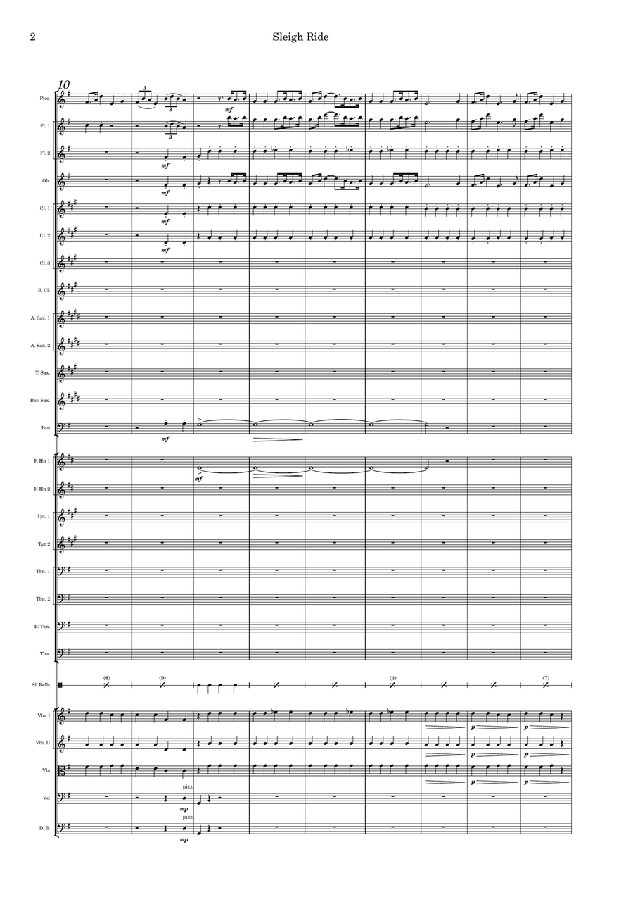 Sleigh Ride Full Orchestra scores gallery preview page 2