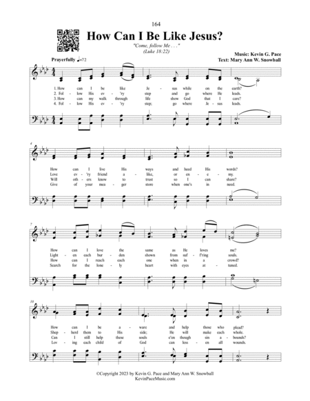 How Can I Be Like Jesus? - a sacred hymn image number null