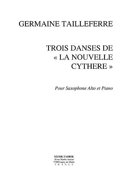 Trois Danses de la Nouvelle Cythere