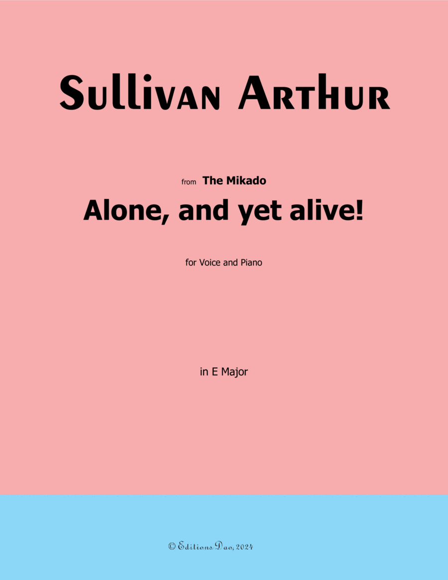 Alone, and yet alive! by A. Sullivan, in E Major image number null