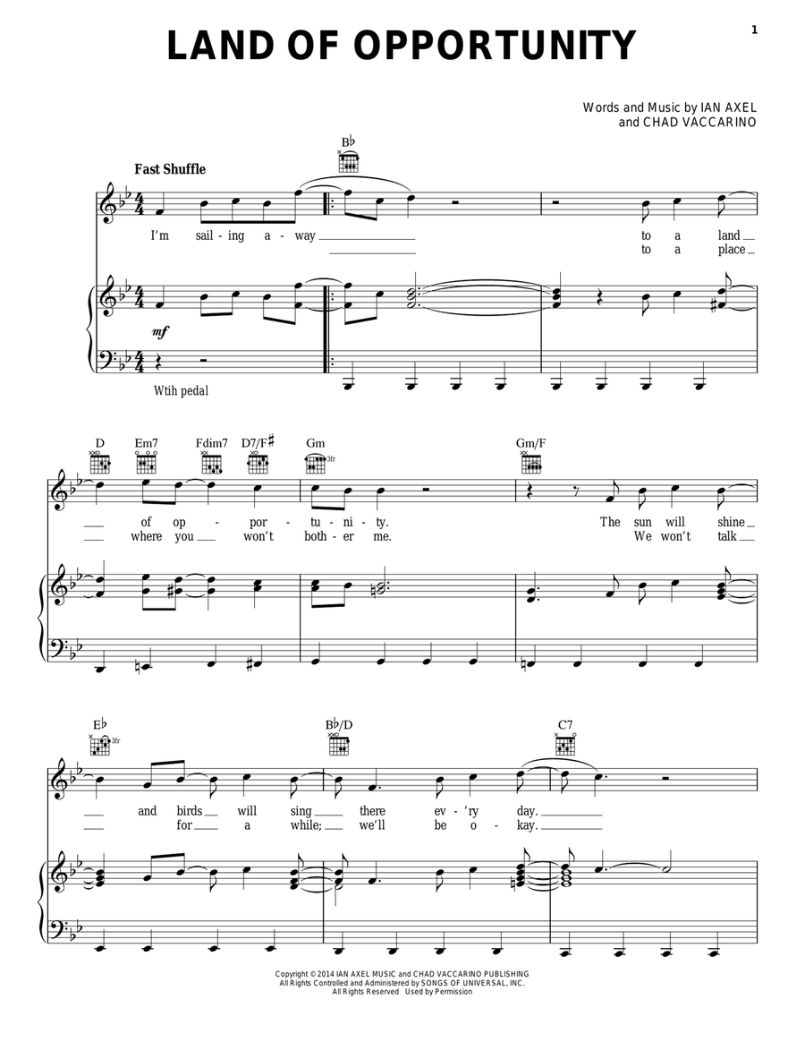 Land Of Opportunity Acoustic Guitar scores gallery preview page 1