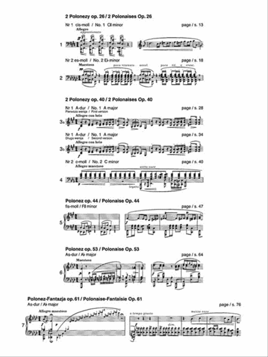 Polonaises Series A: Ops. 26, 40, 44, 53, 61 Piano Solo scores gallery preview page 2
